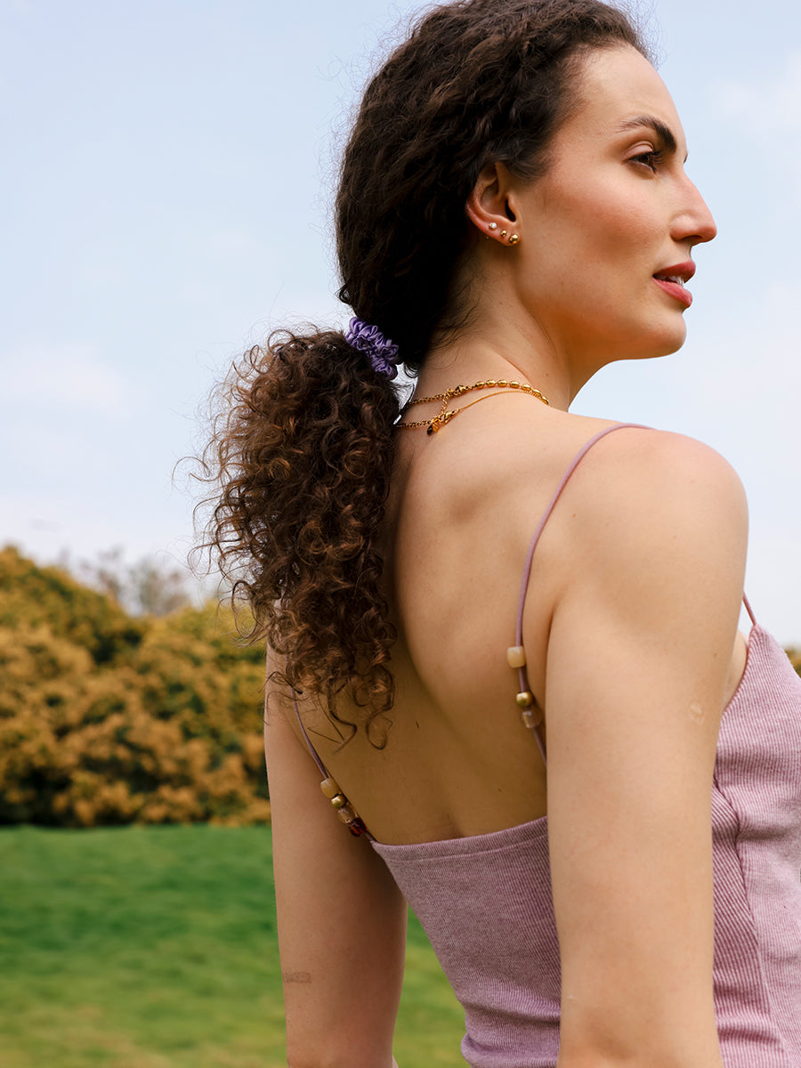 Serene Pure Silk Scrunchie Light Purple