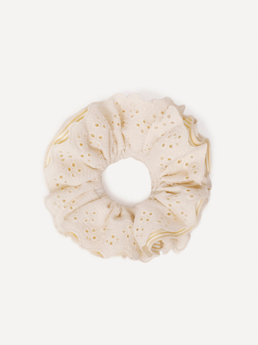 Floral Yellow Scrunchie