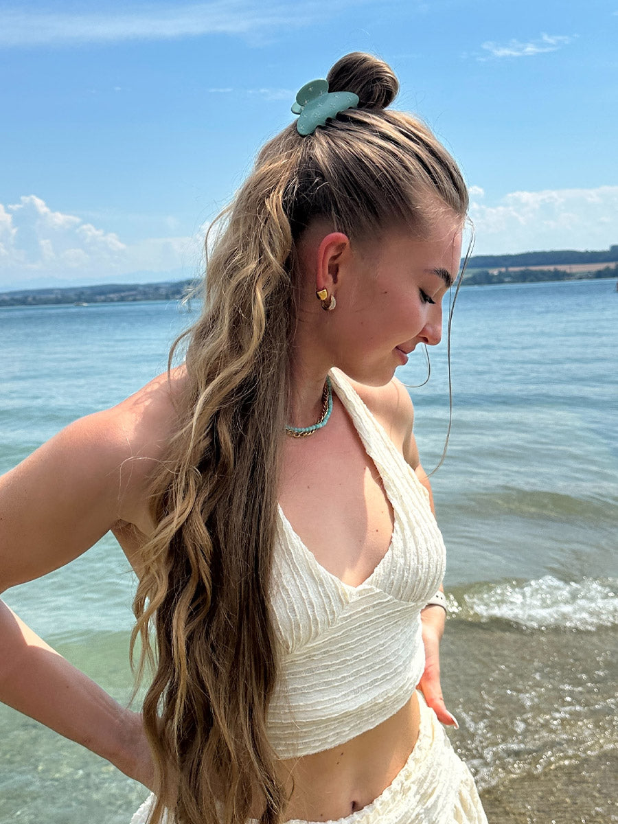Shiny Green Hair Clip
