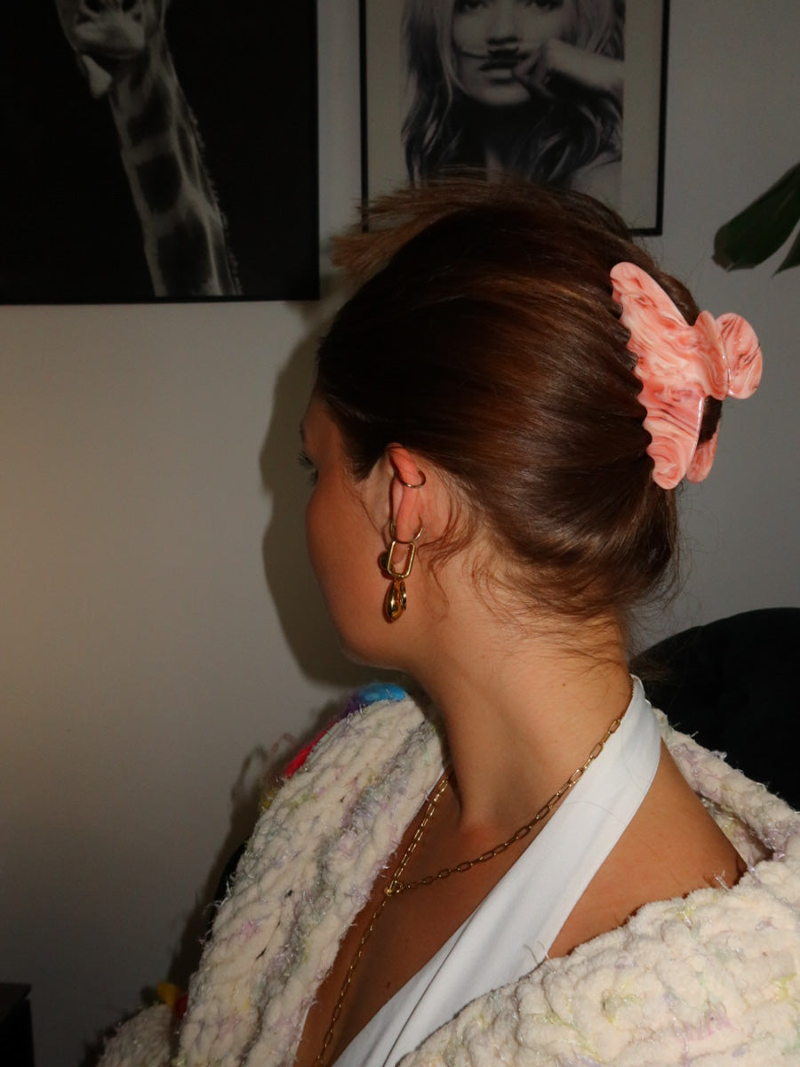 Serenade hair clip pink-orange