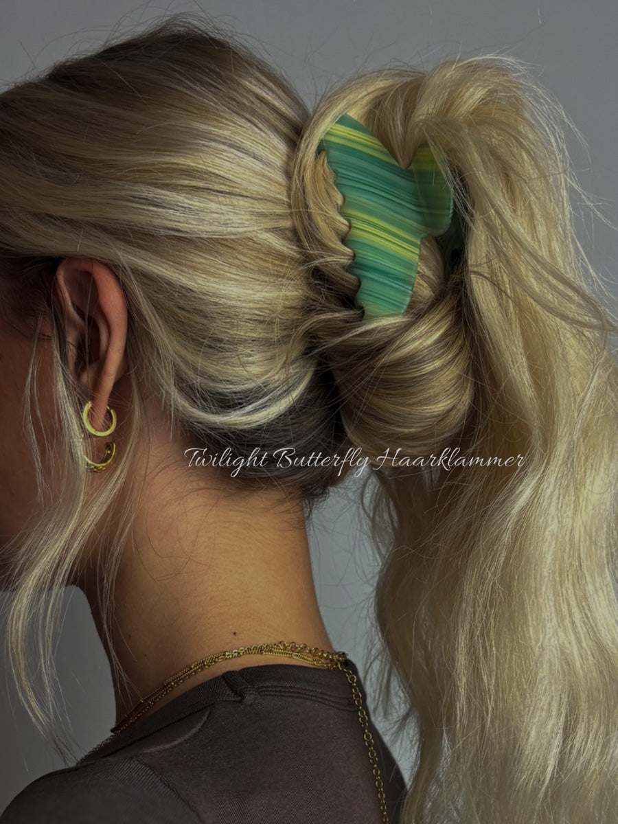 Serenade hair clip Green-striped