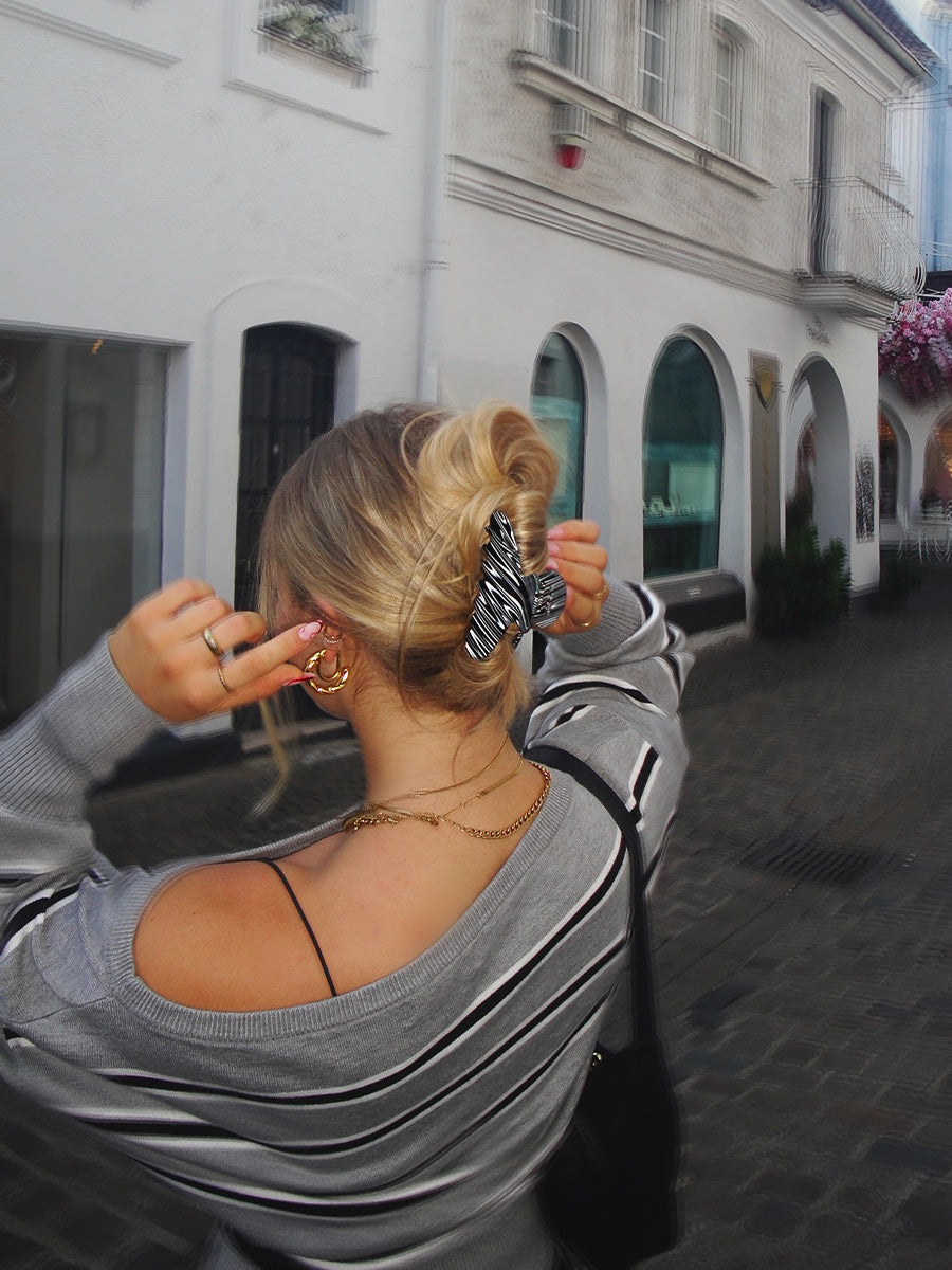 Serenade hair clip Classic Striped