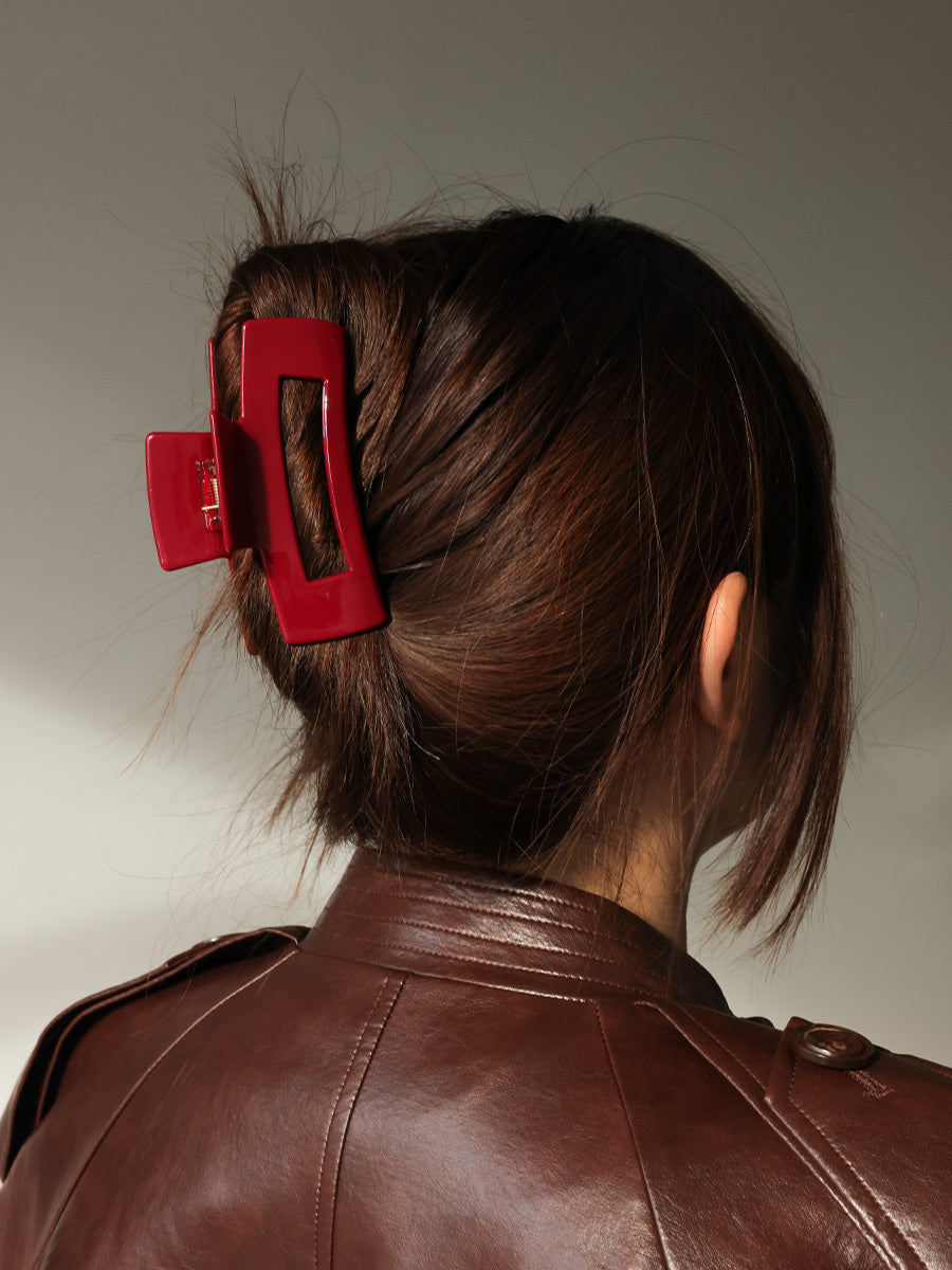 Modern Style Haarklammer Dark Red