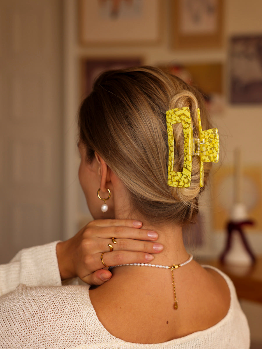 Modern Style Haarklammer Yellow Floral