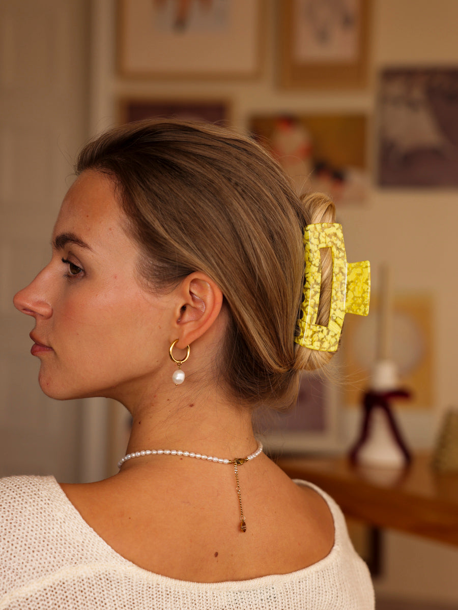 Modern Style Haarklammer Yellow Floral