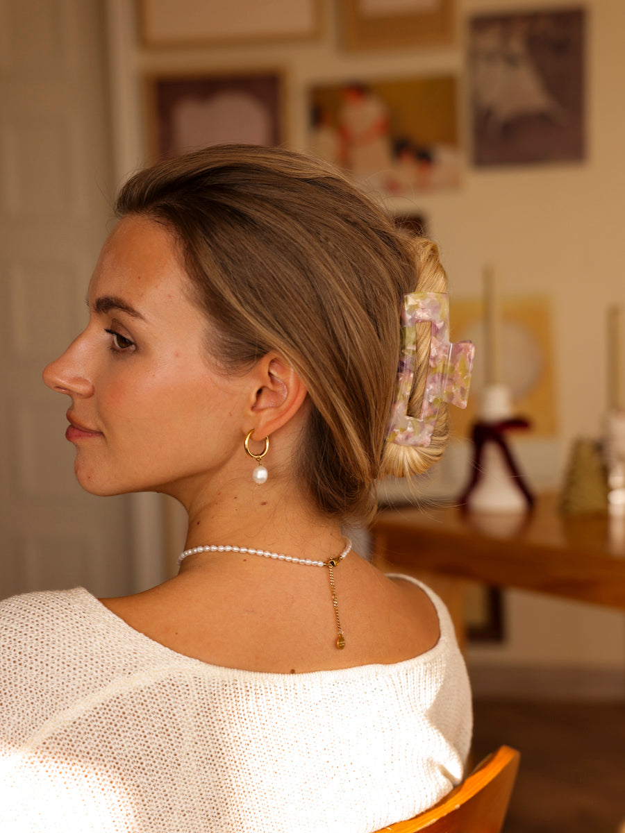 Modern Style Haarklammer Spring Marble