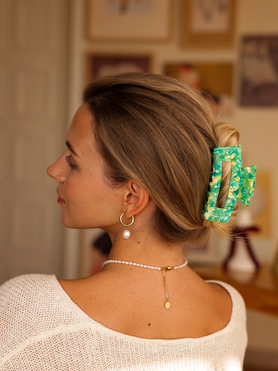 Modern Style Haarklammer Green-yellow