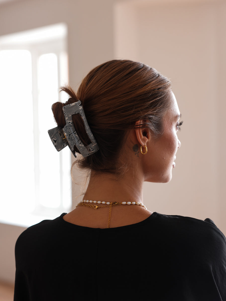 Modern Style Haarklammer Zebra-print