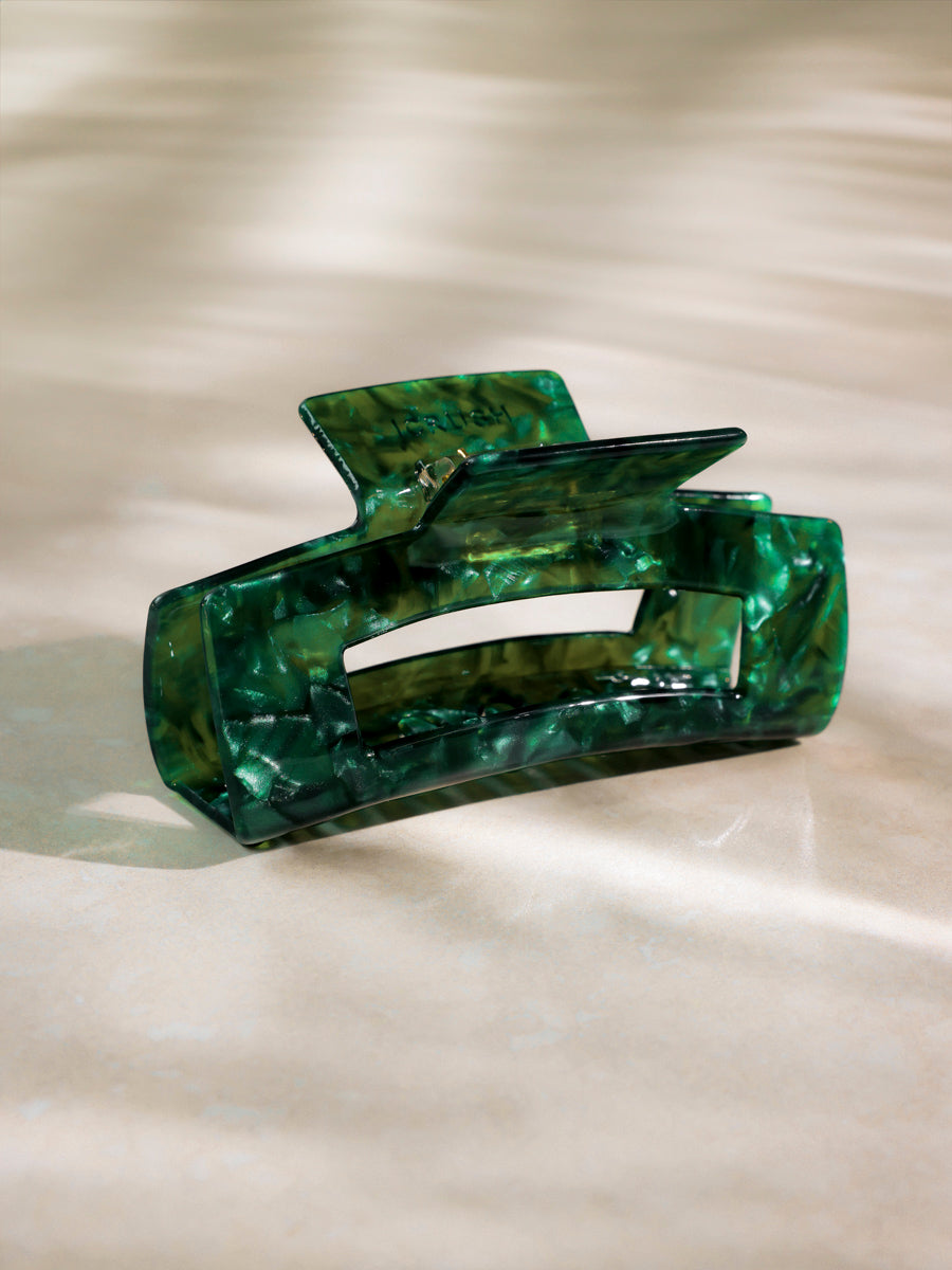 Modern Style Hair Clip Dark Green