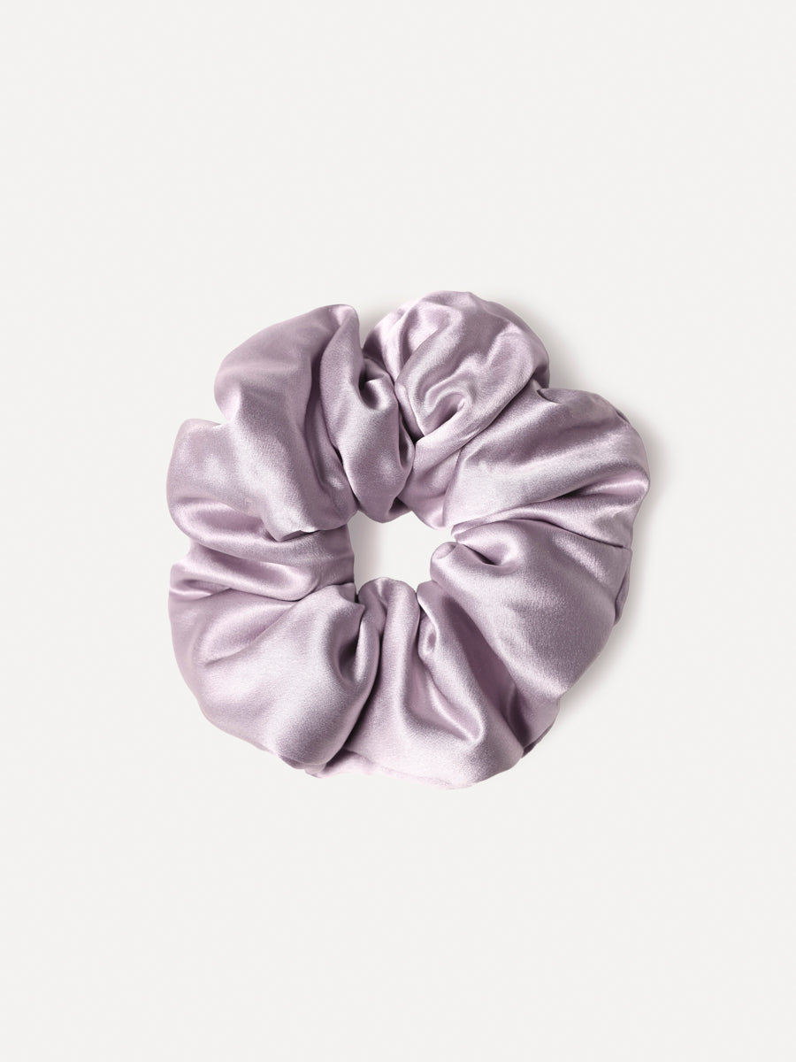 Fluffy Touch Pure Silk Scrunchie Light Purple