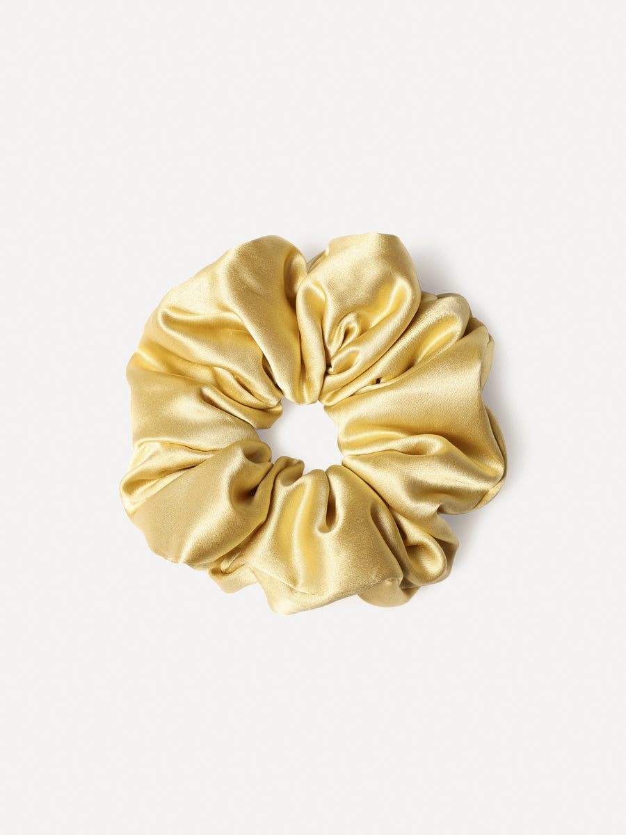 Fluffy Touch Pure Silk Scrunchie Light Yellow