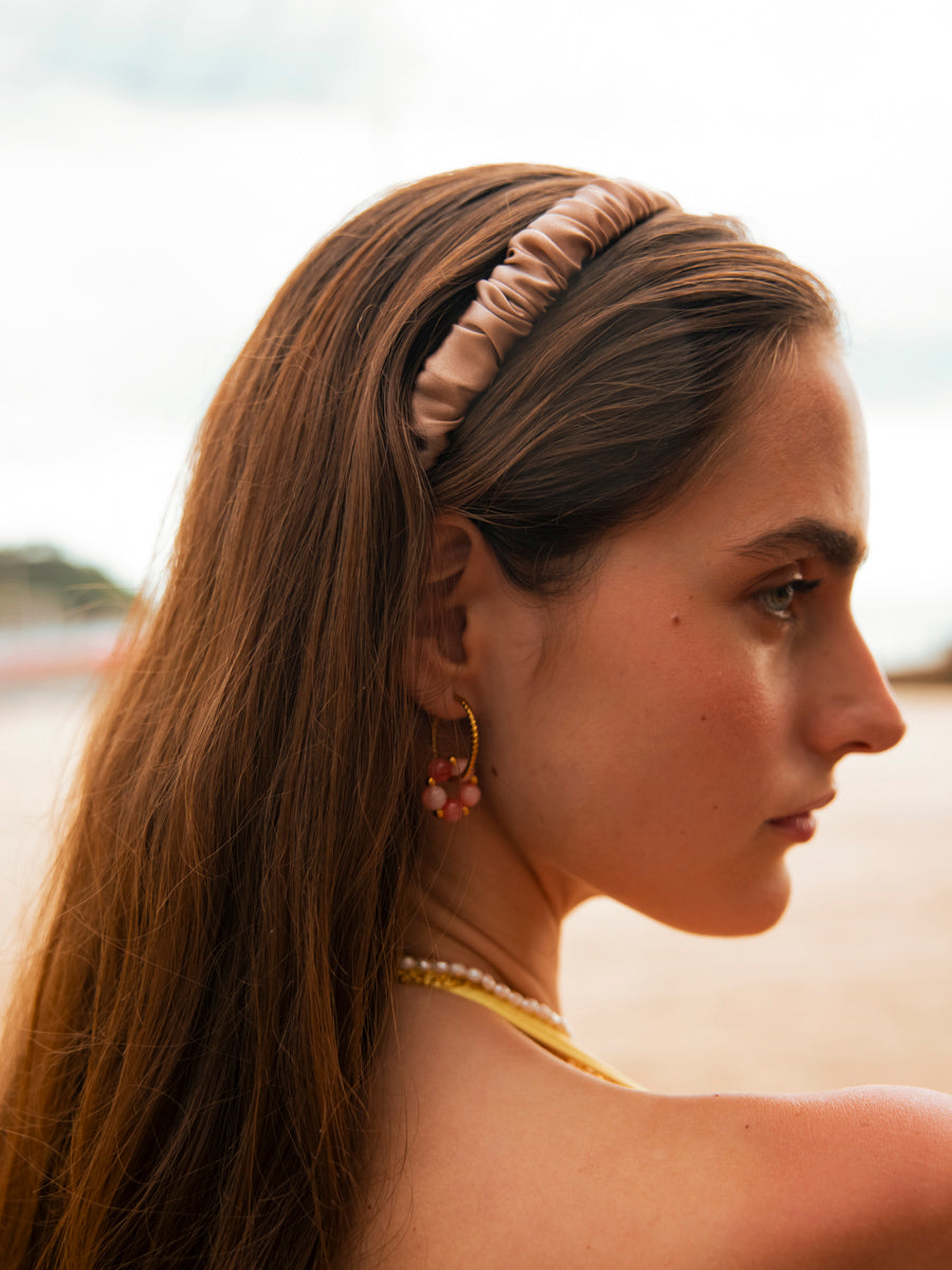 Elegant Hold Pure Silk Haarreif Brown