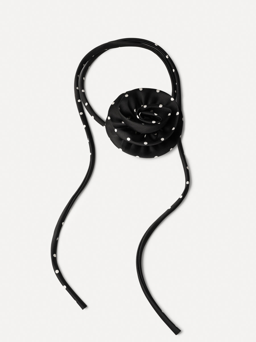 Rose Embrace Black Choker