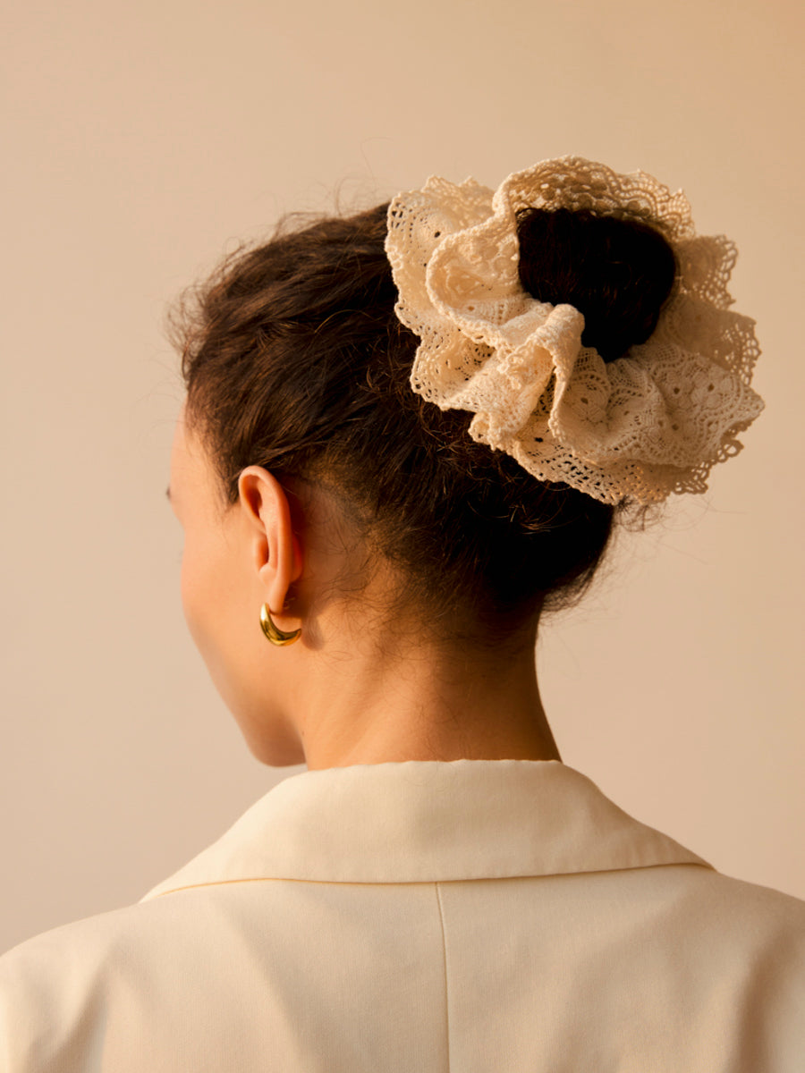 Lace Bloom Scrunchie
