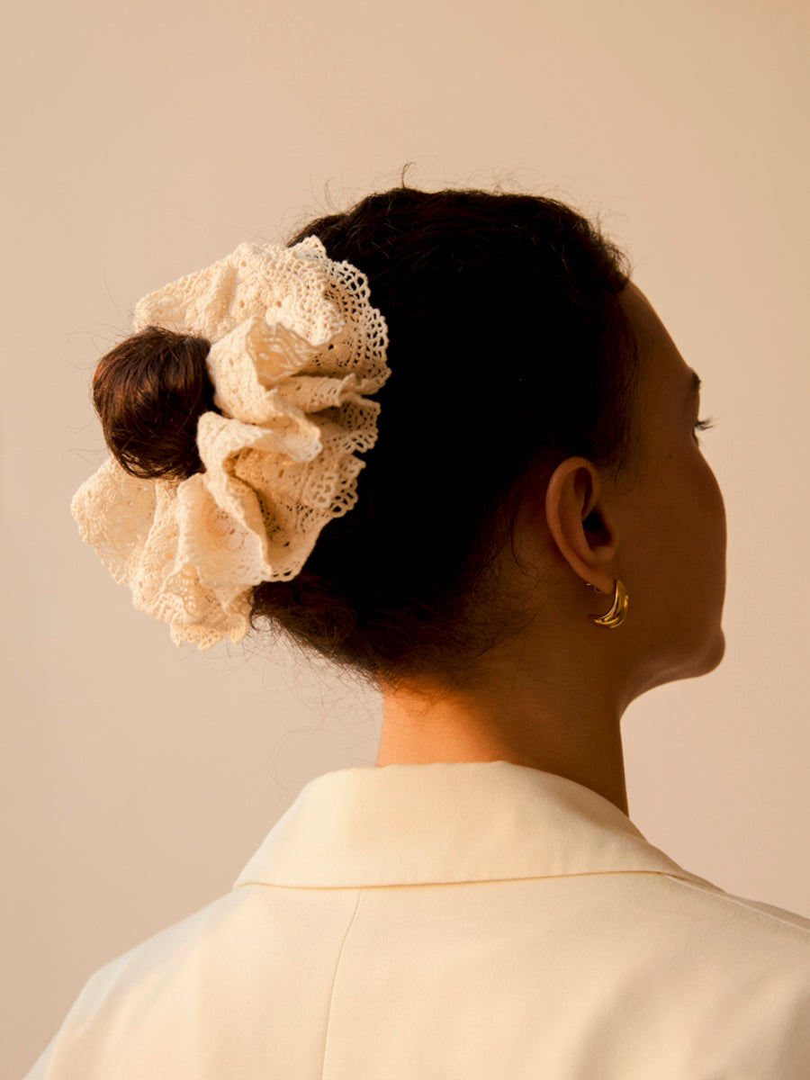Lace Bloom Scrunchie