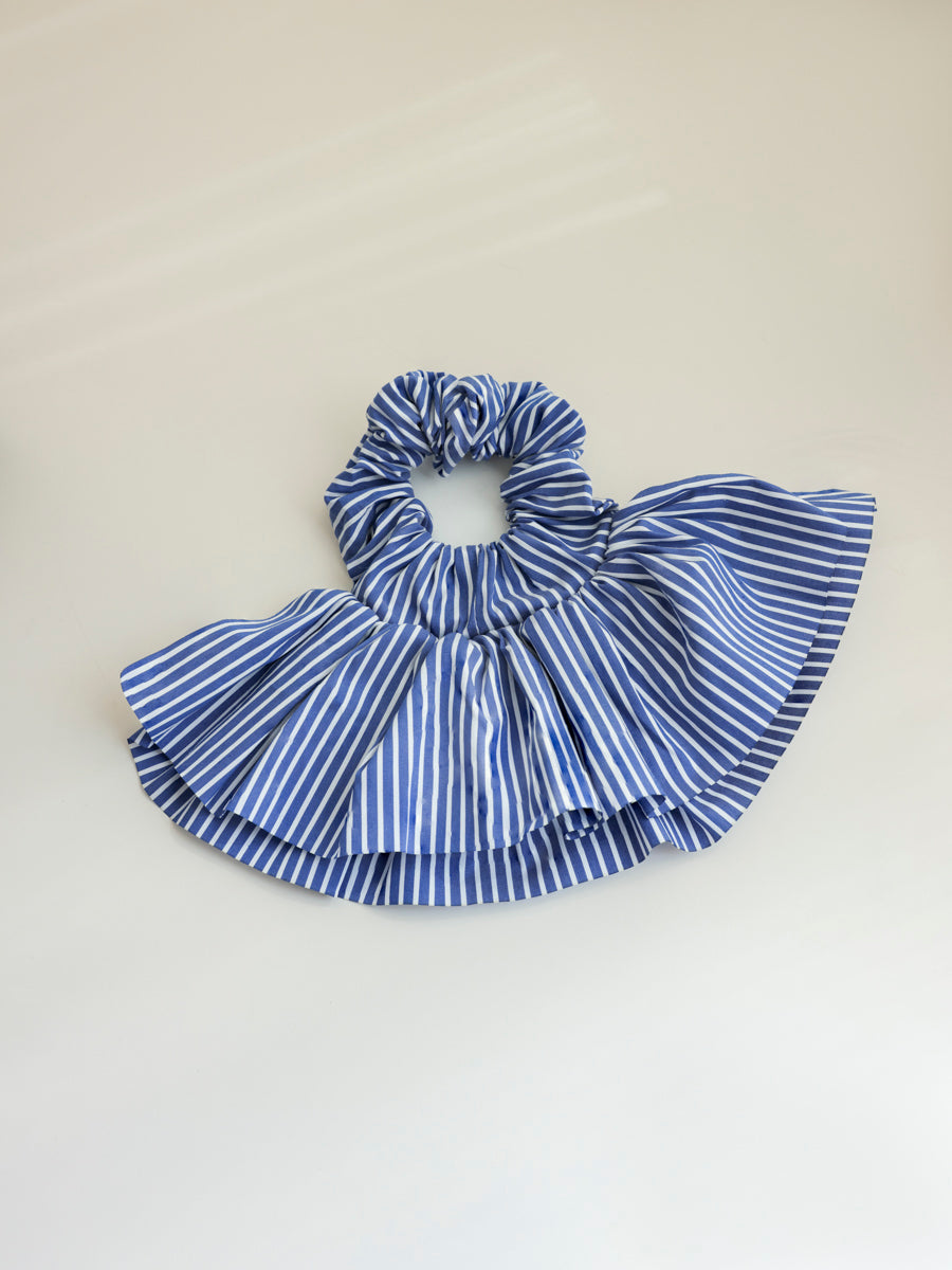 Breeze Wrap Navy-striped Scrunchie