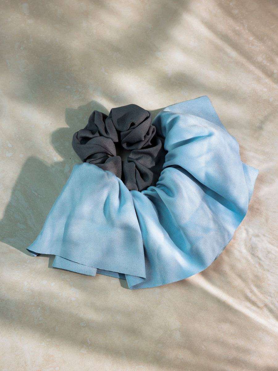 Breeze Wrap Blue Scrunchie