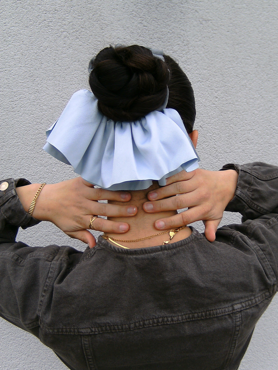 Breeze Wrap Blue Scrunchie