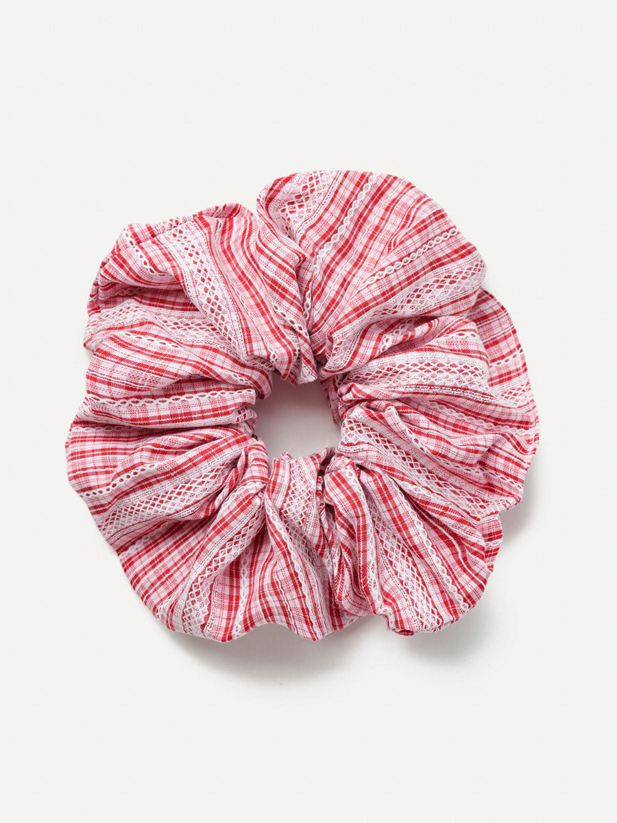 Sweet Lace Red Scrunchie