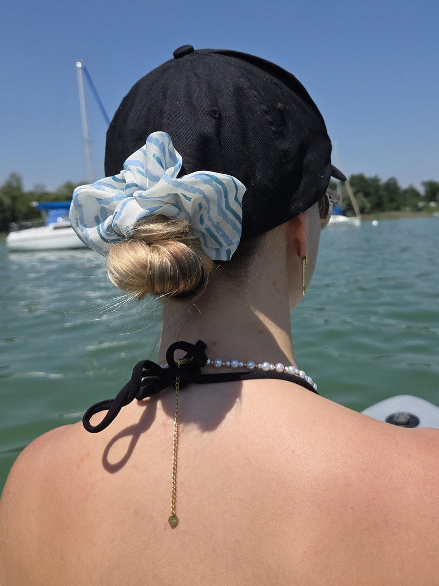 Fresh Wave Blue Scrunchie