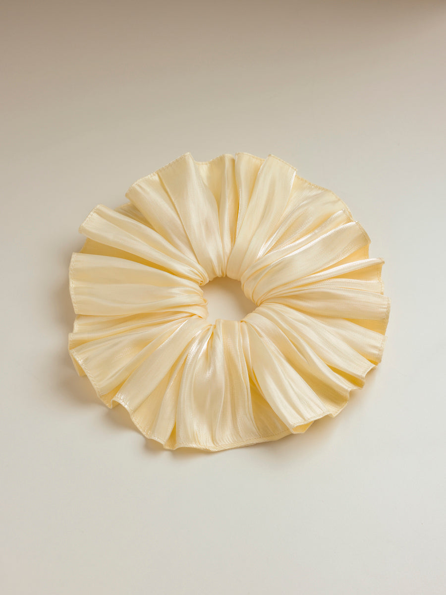 Delicate Wave White Scrunchie