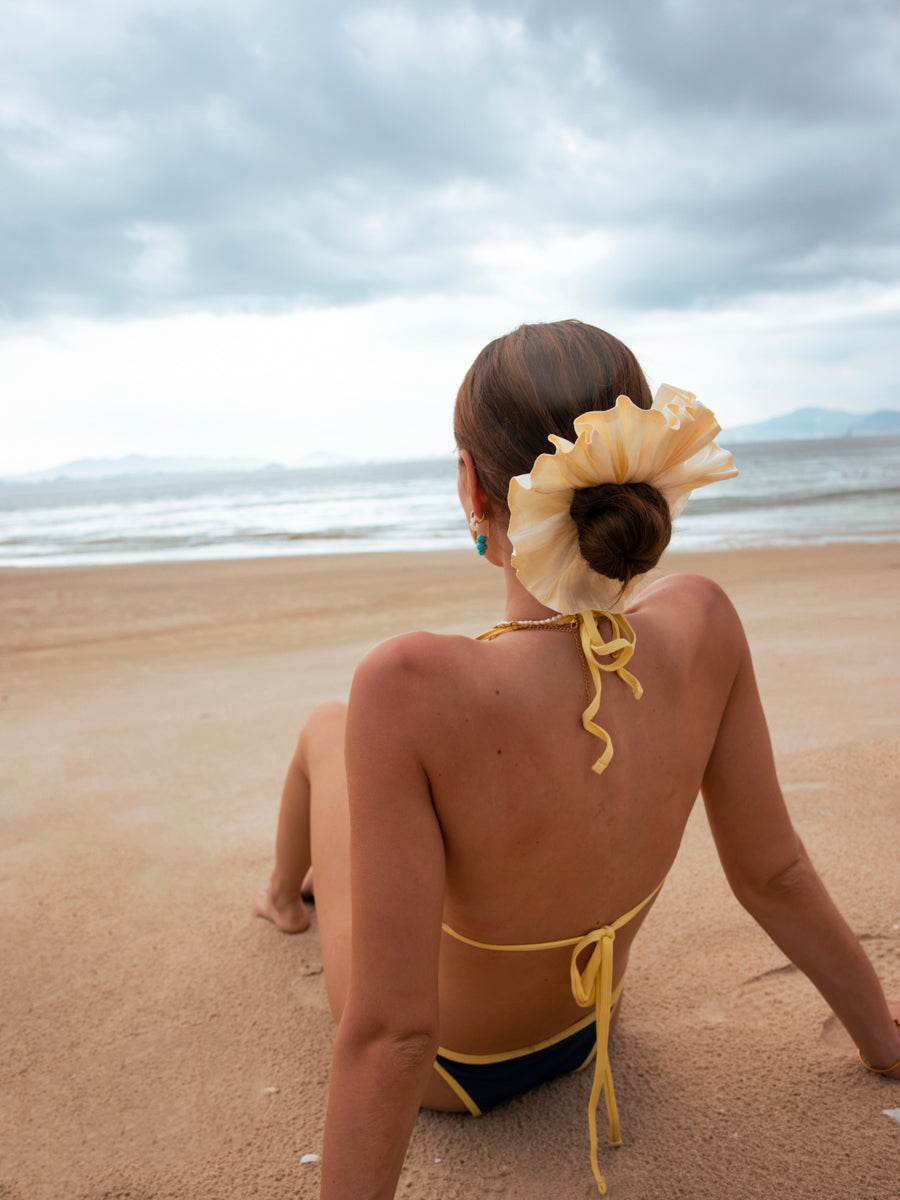 Delicate Wave Light Brown Scrunchie