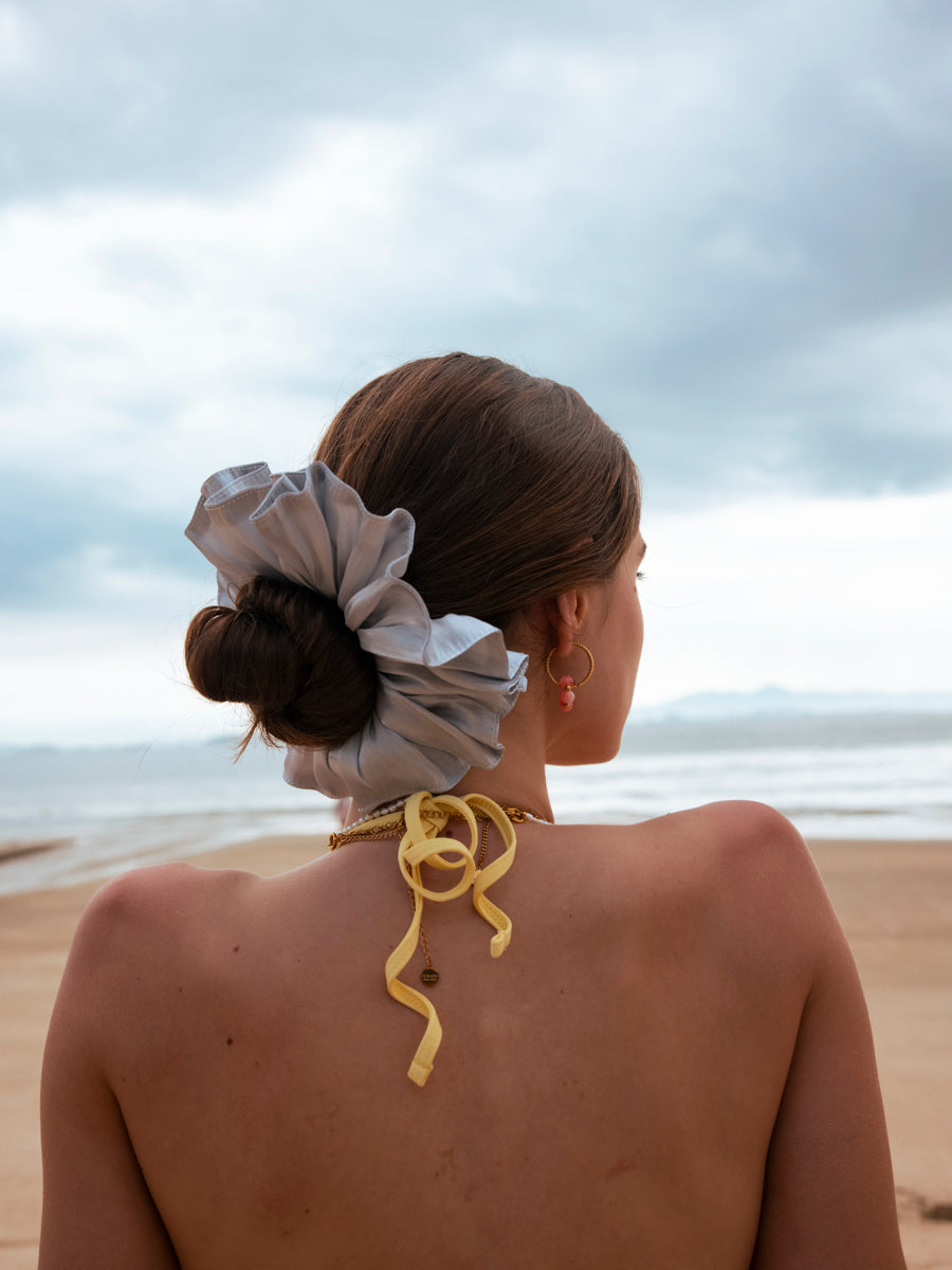 Delicate Wave Pink Scrunchie