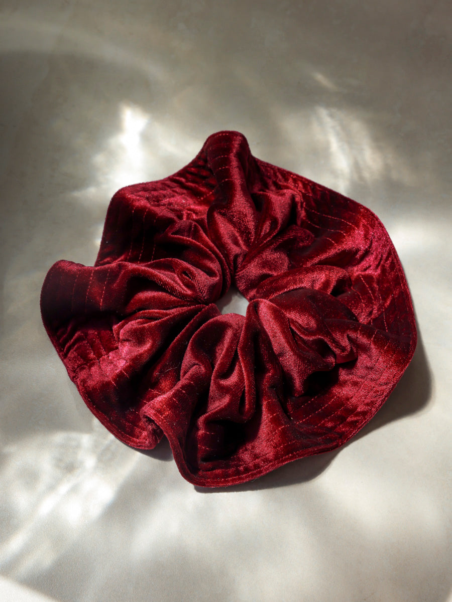 Luxe Velvet Red Scrunchie