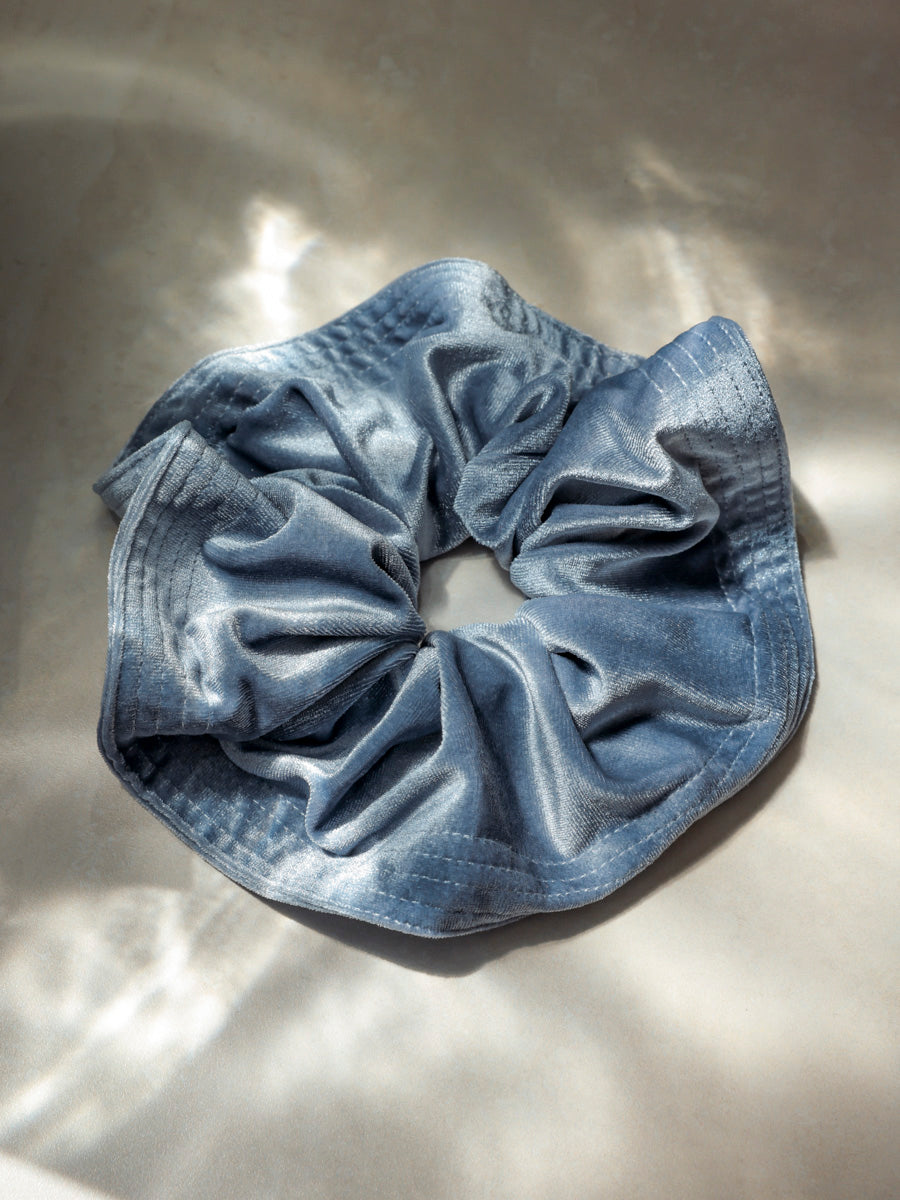 Luxe Velvet Blue Scrunchie