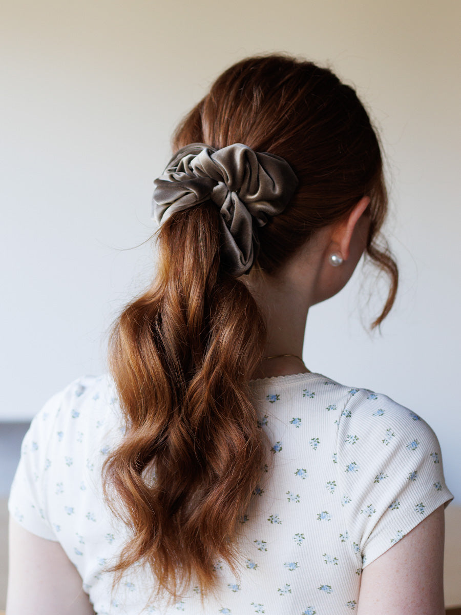 Luxe Velvet Blue Scrunchie