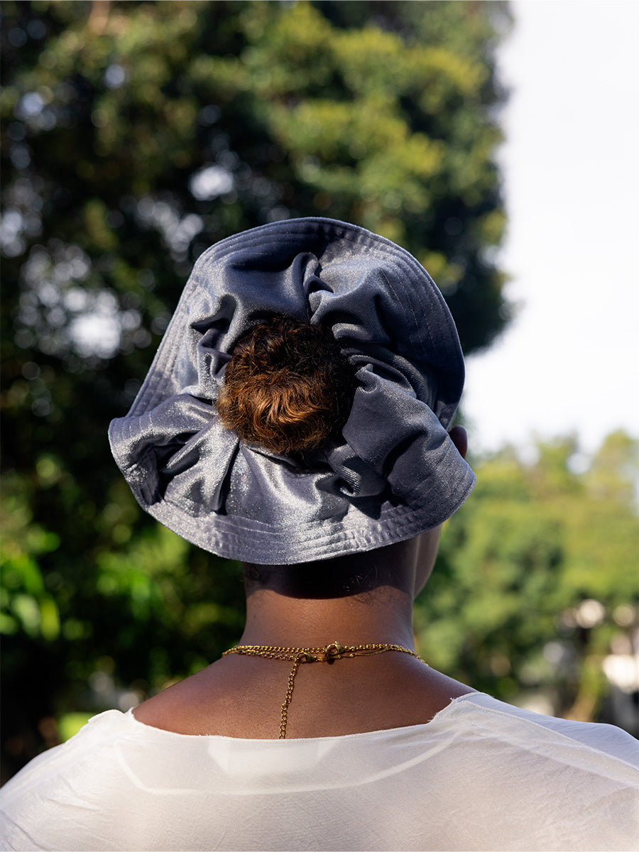 Luxe Velvet Blue Scrunchie