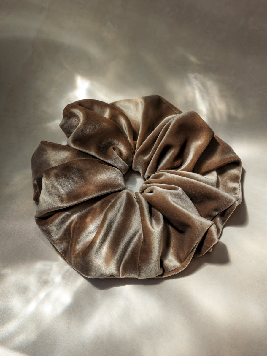 Velvet Dream Brown Scrunchie
