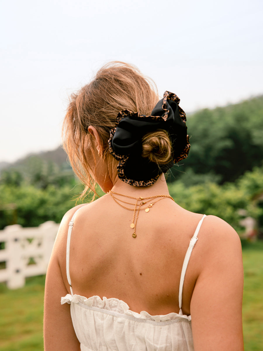 Chic Charm Leopard Scrunchie