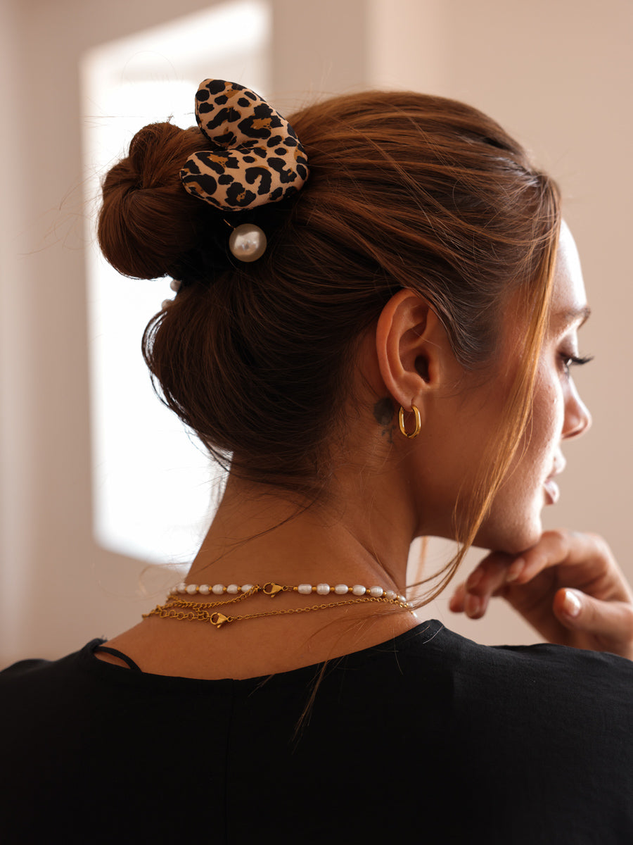 Wild Heart Leopard Scrunchie