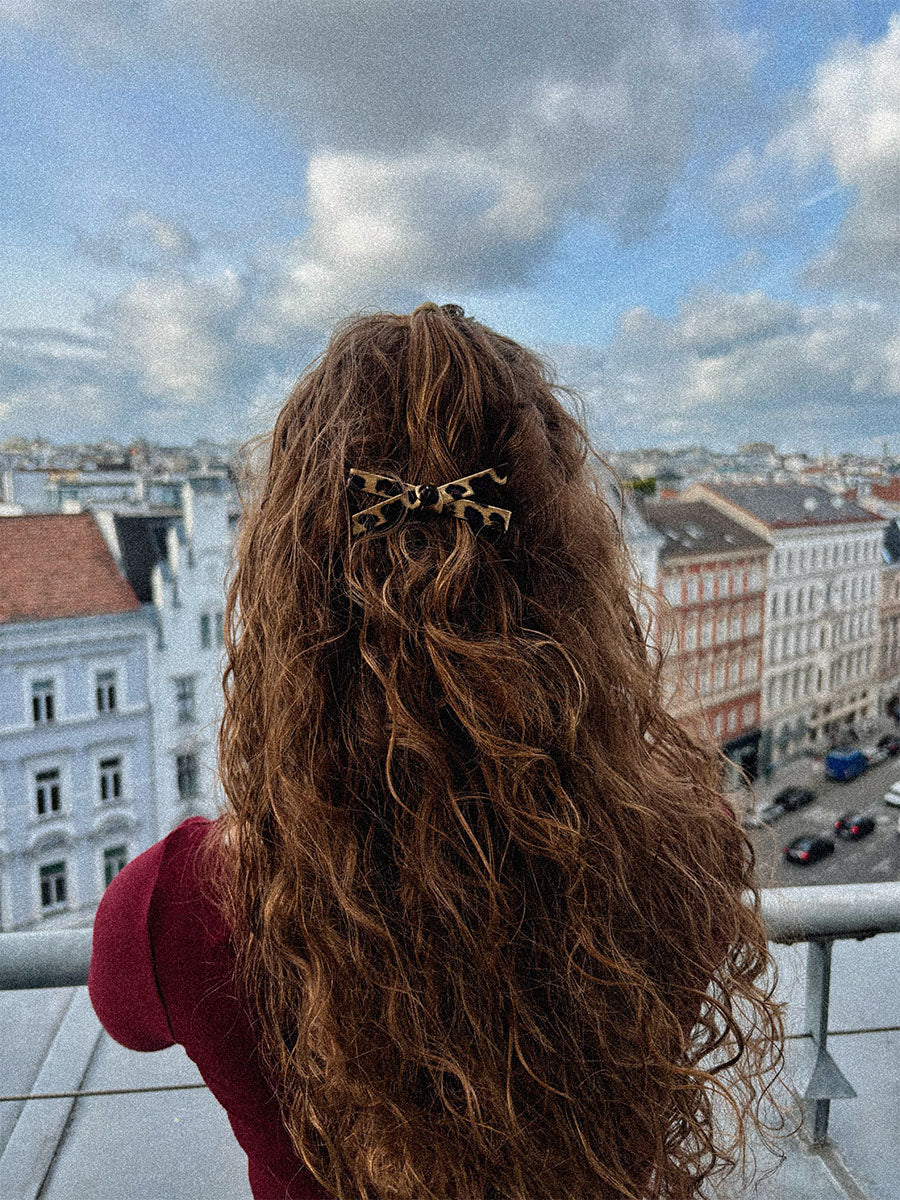 Trendy Charm Yellow Leopard Set Hairpin