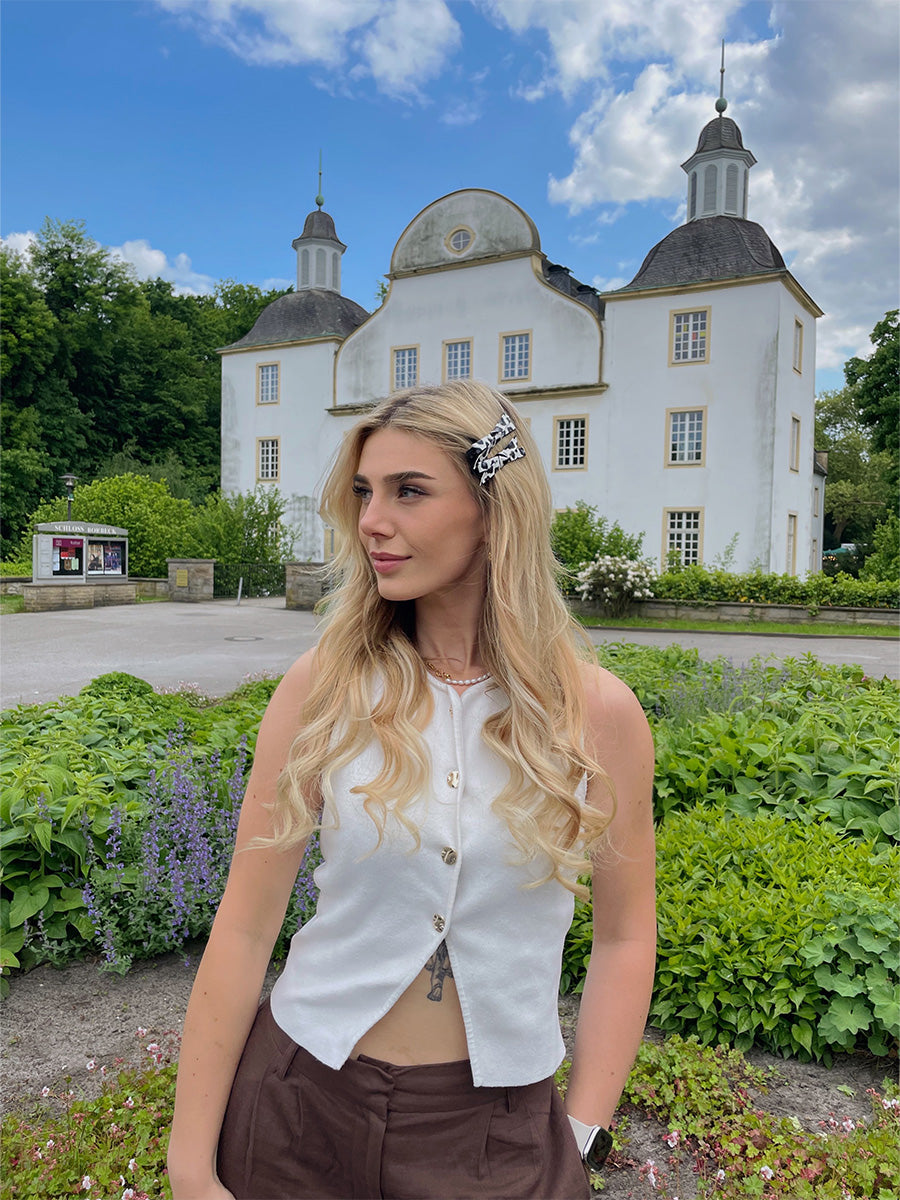 Trendy Charm Yellow Leopard Set Hairpin