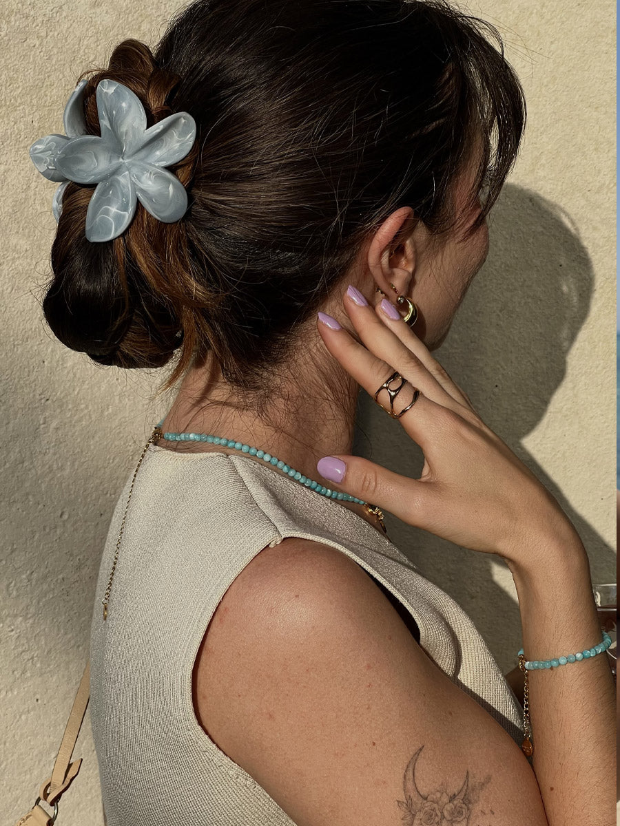Pastel Petal Blue Haarklammer