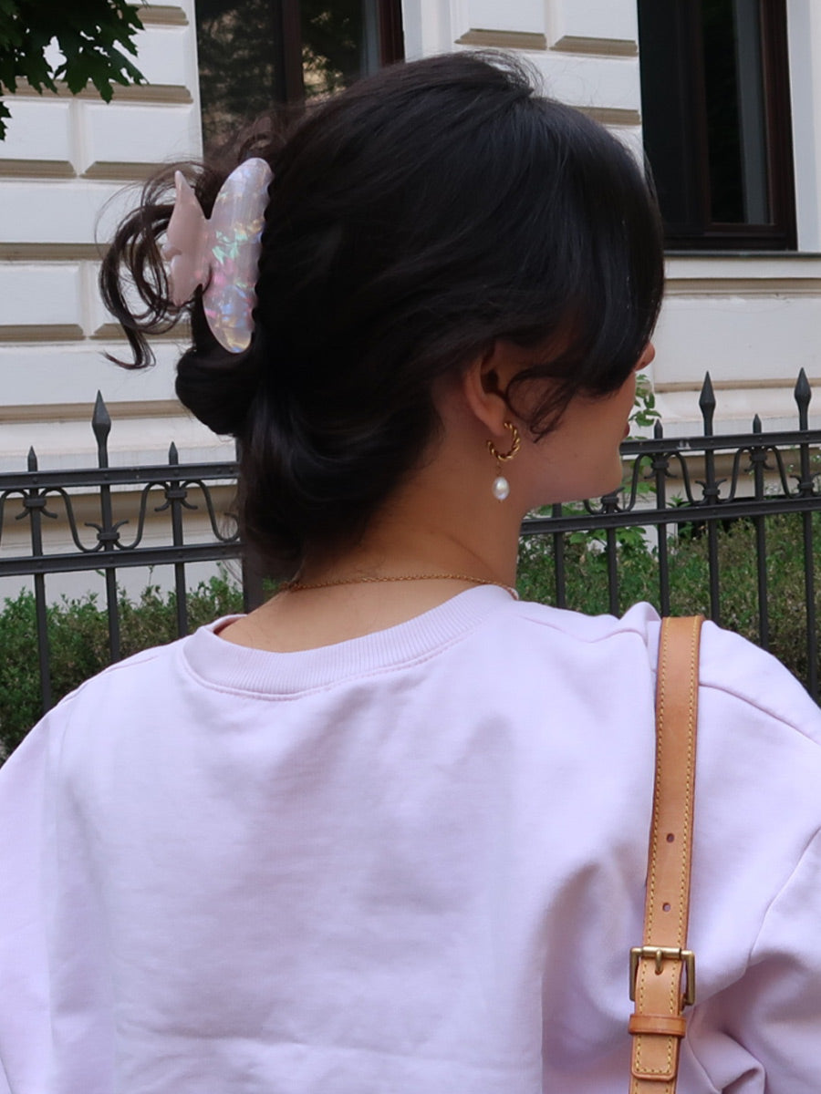Ethereal Flight Light Pink Hair Clip