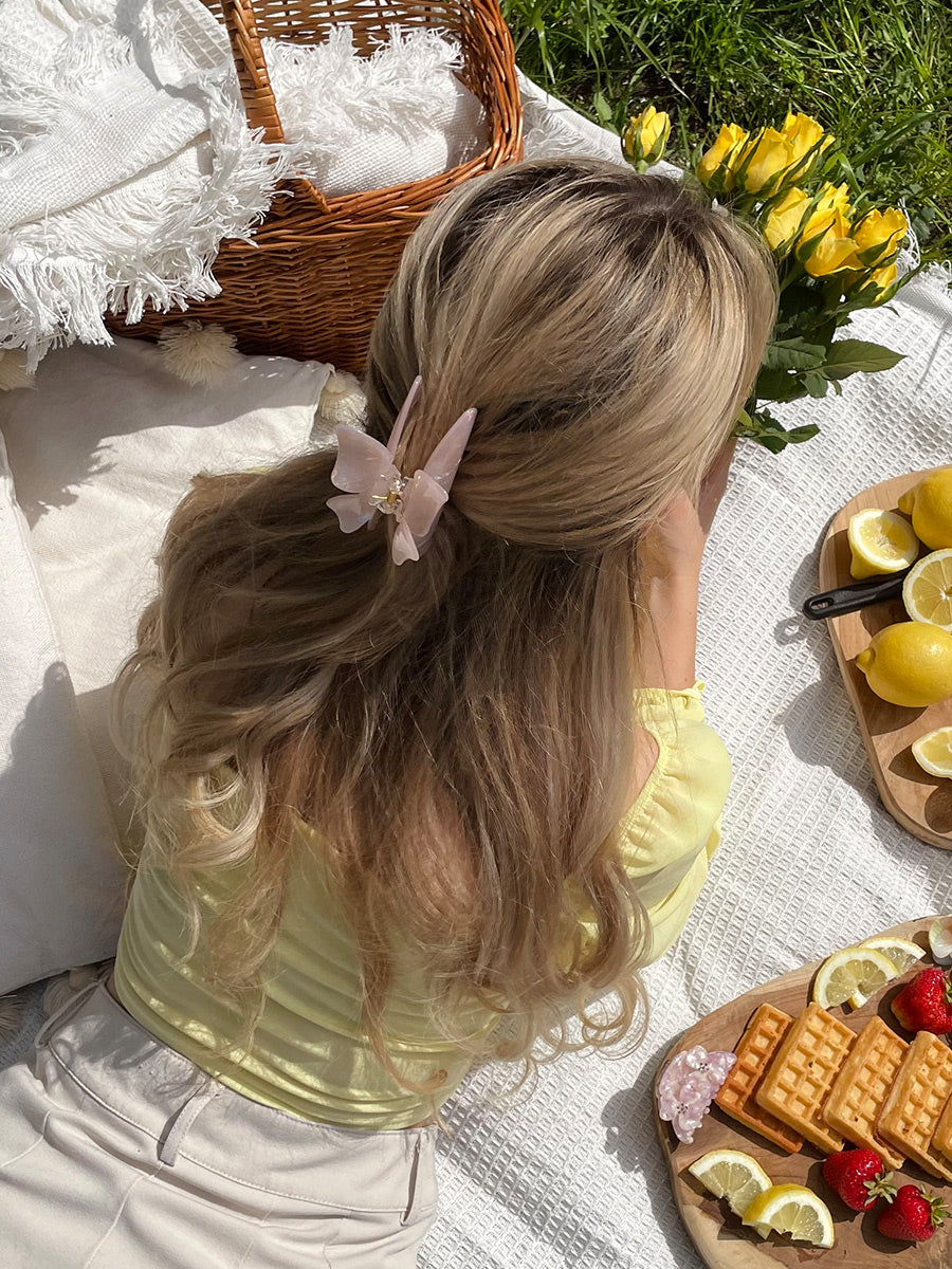 Ethereal Flight Light Pink Hair Clip