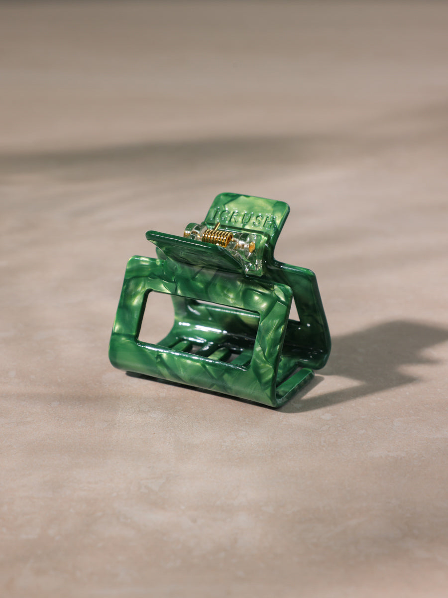 Classic Frame Haarklammer Green Marble