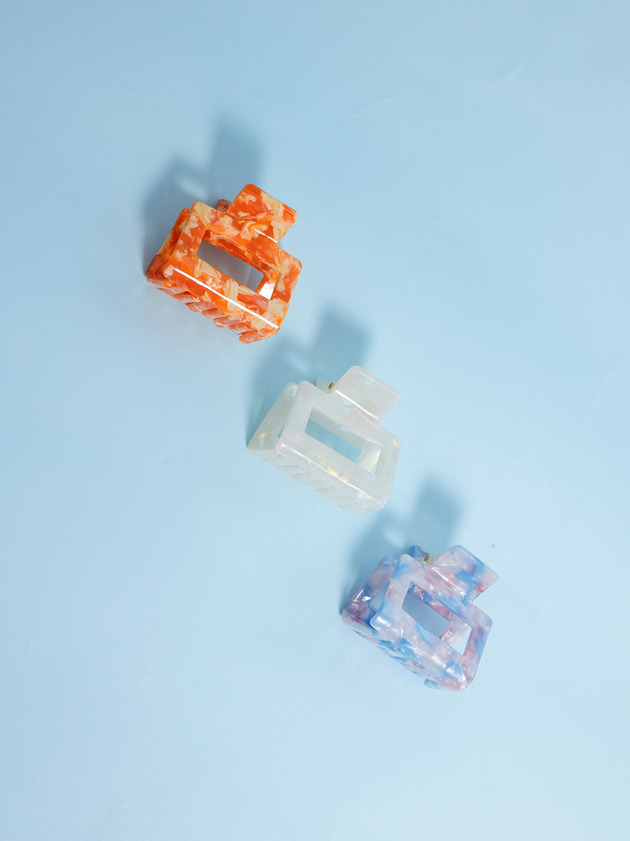Classic Frame hair clip blue-pink