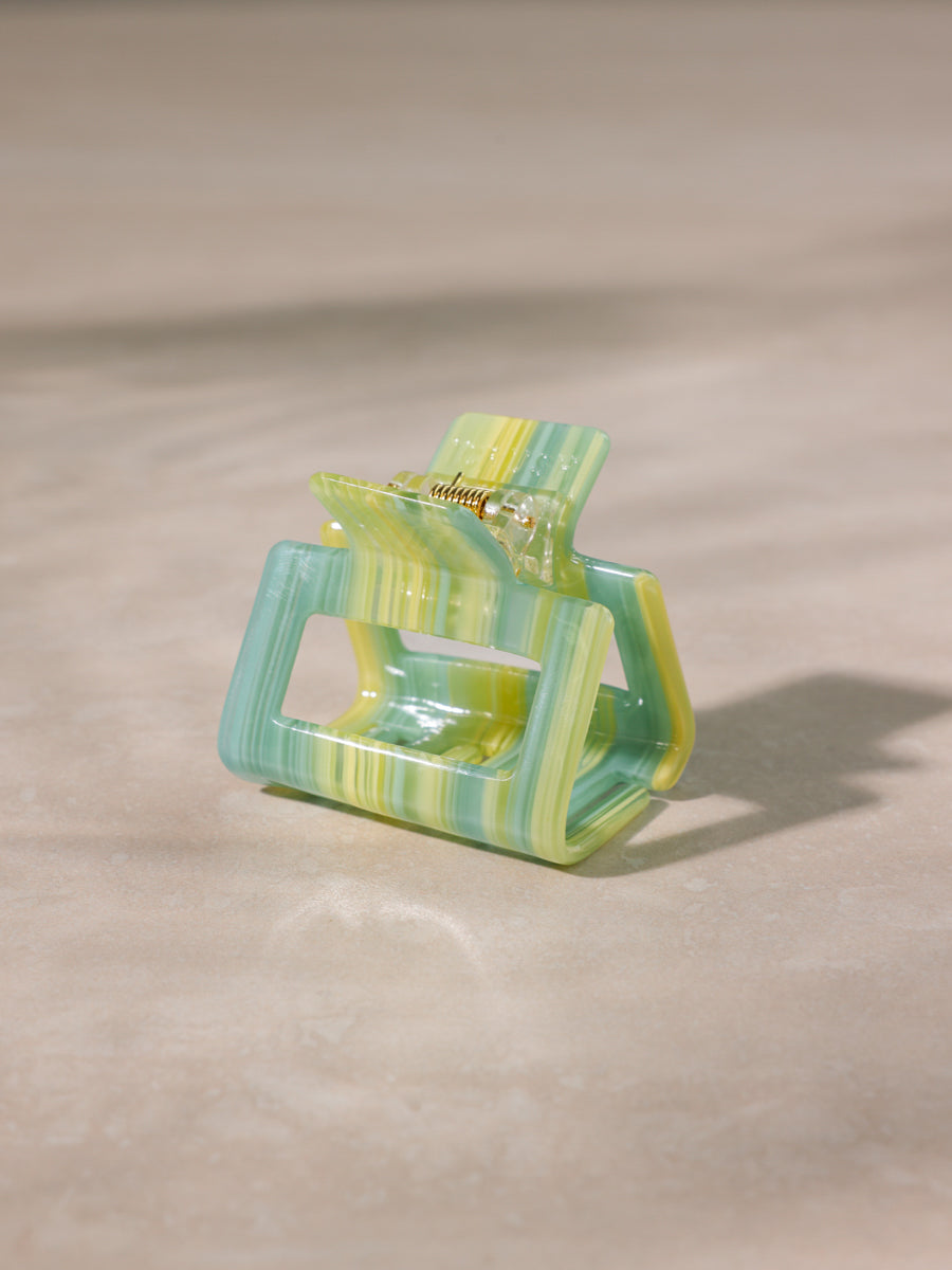 Classic Frame Haarklammer Green-striped