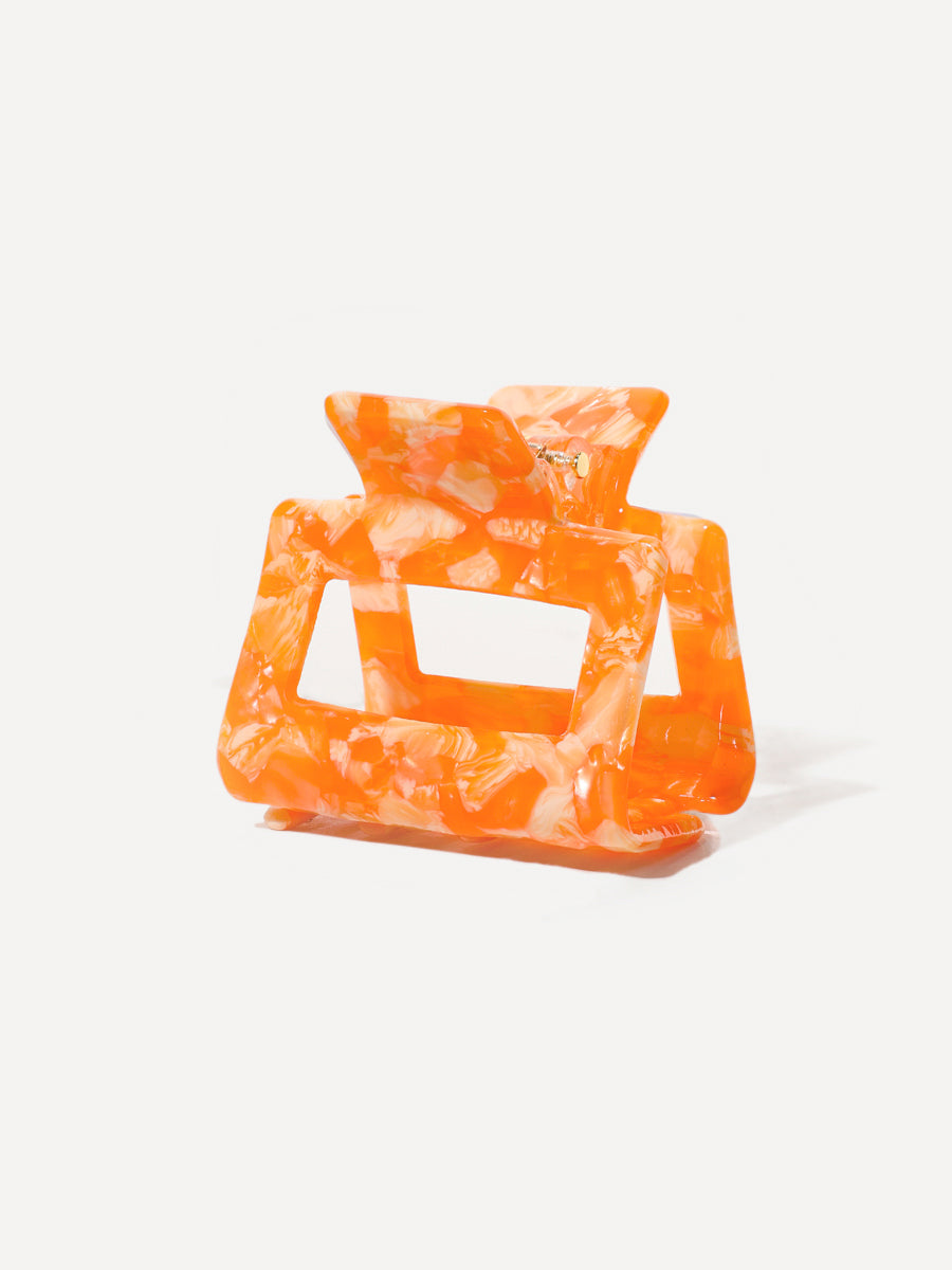 Classic Frame Hair Clip Orange
