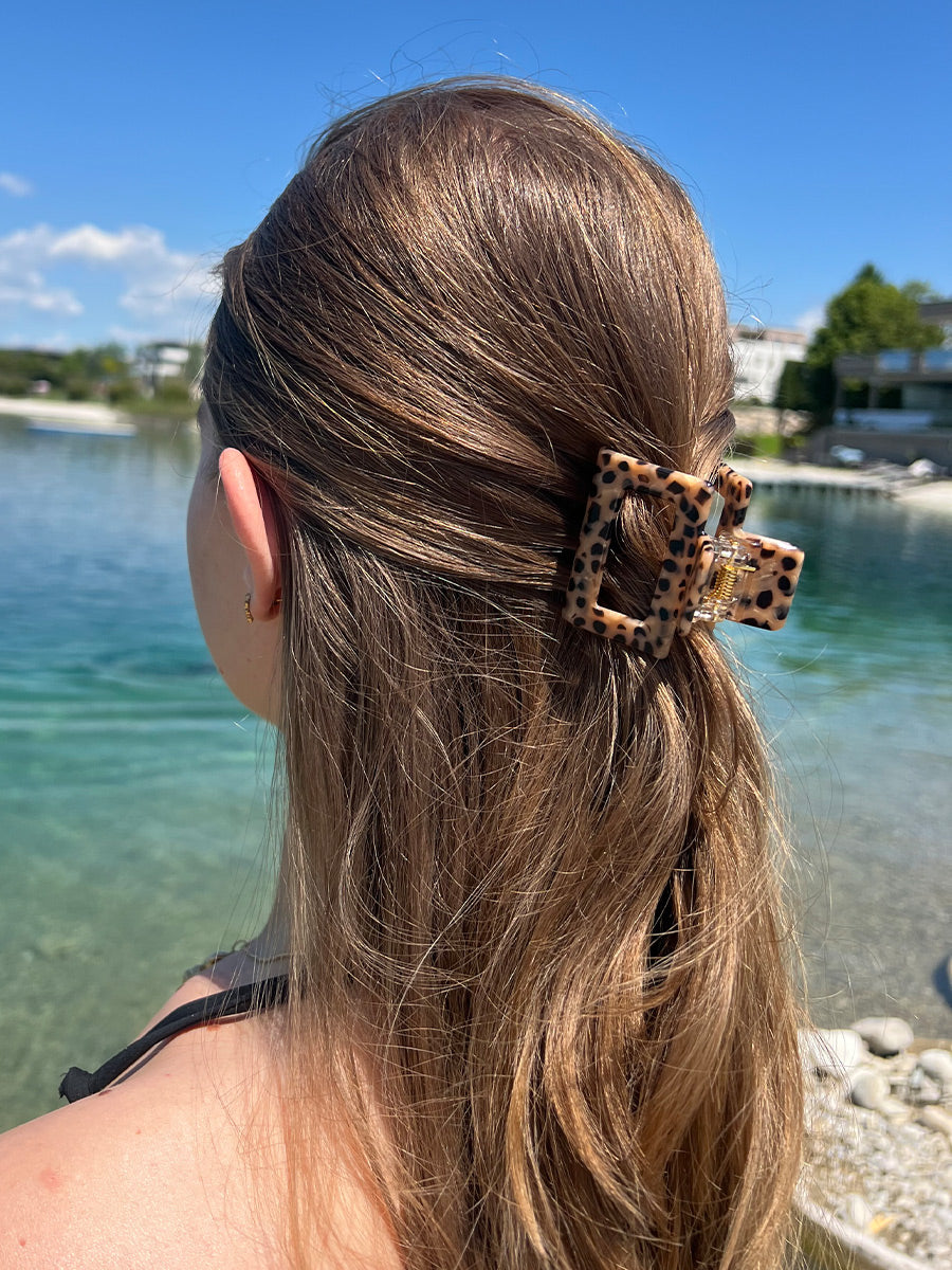 Classic Frame Hair Clip Leopard