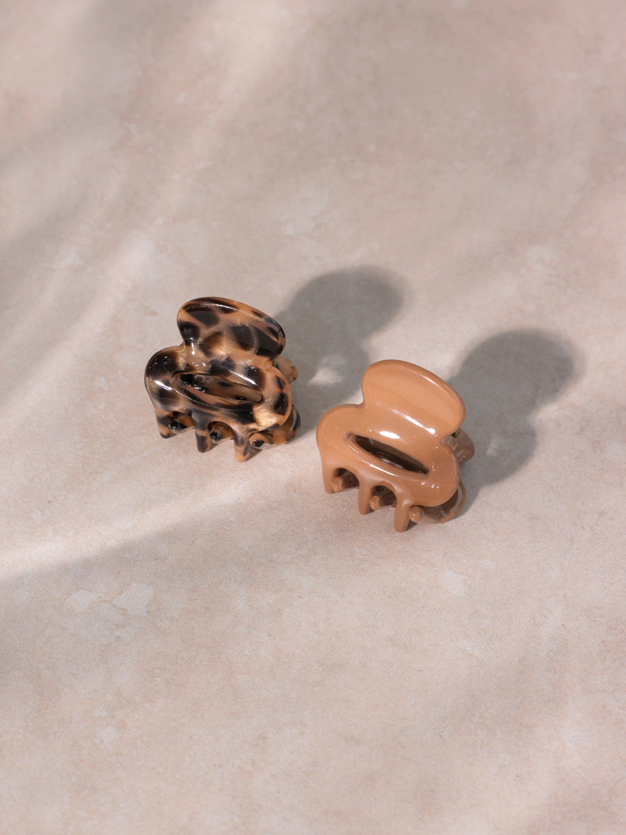 Vibrant Set Mini-Haarklammer Leopard