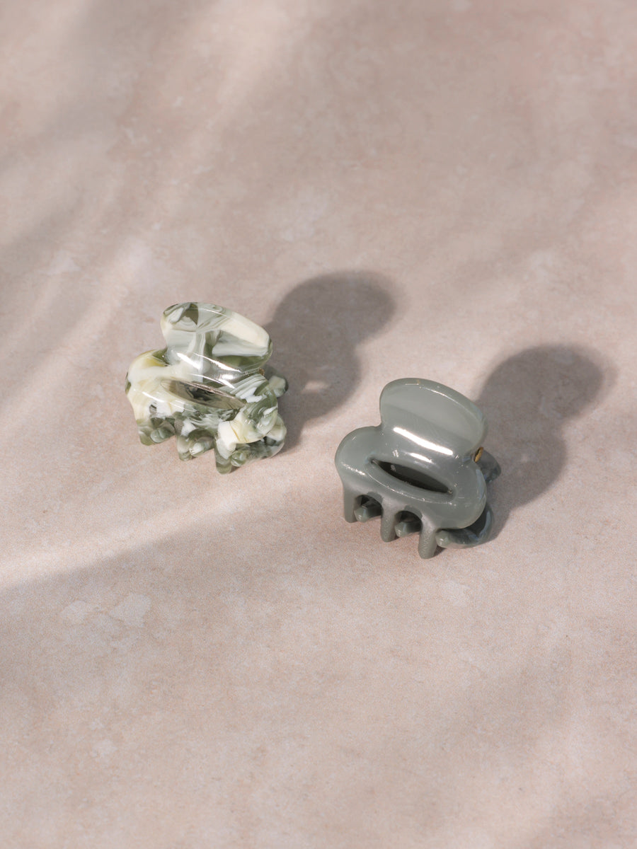 Vibrant Set Mini-Haarklammer Grey-green