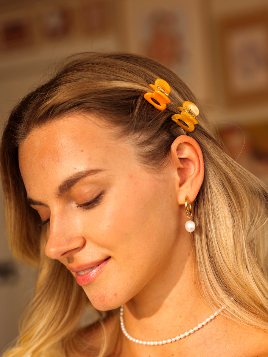 Vibrant Set Mini-Haarklammer Orange