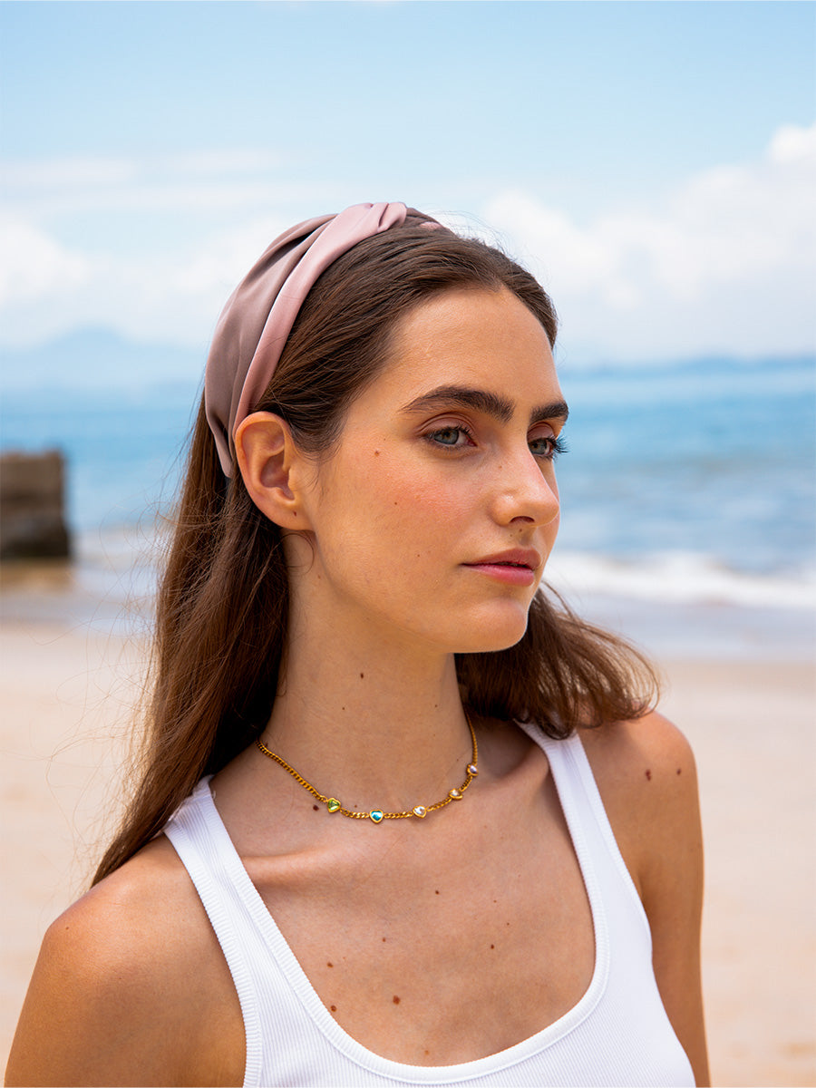 Graceful Haarreif Pink-brown