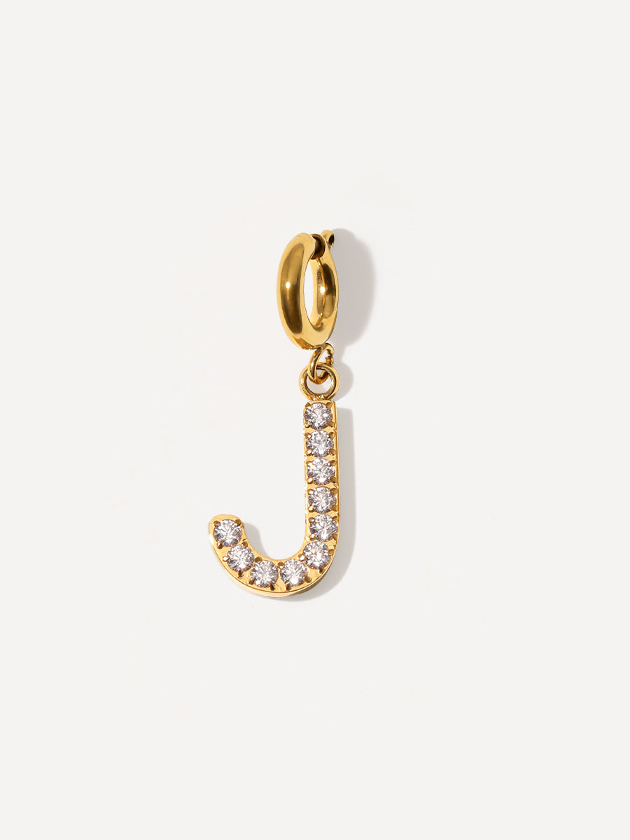 Brilliant Letter Ketten-Charm - J
