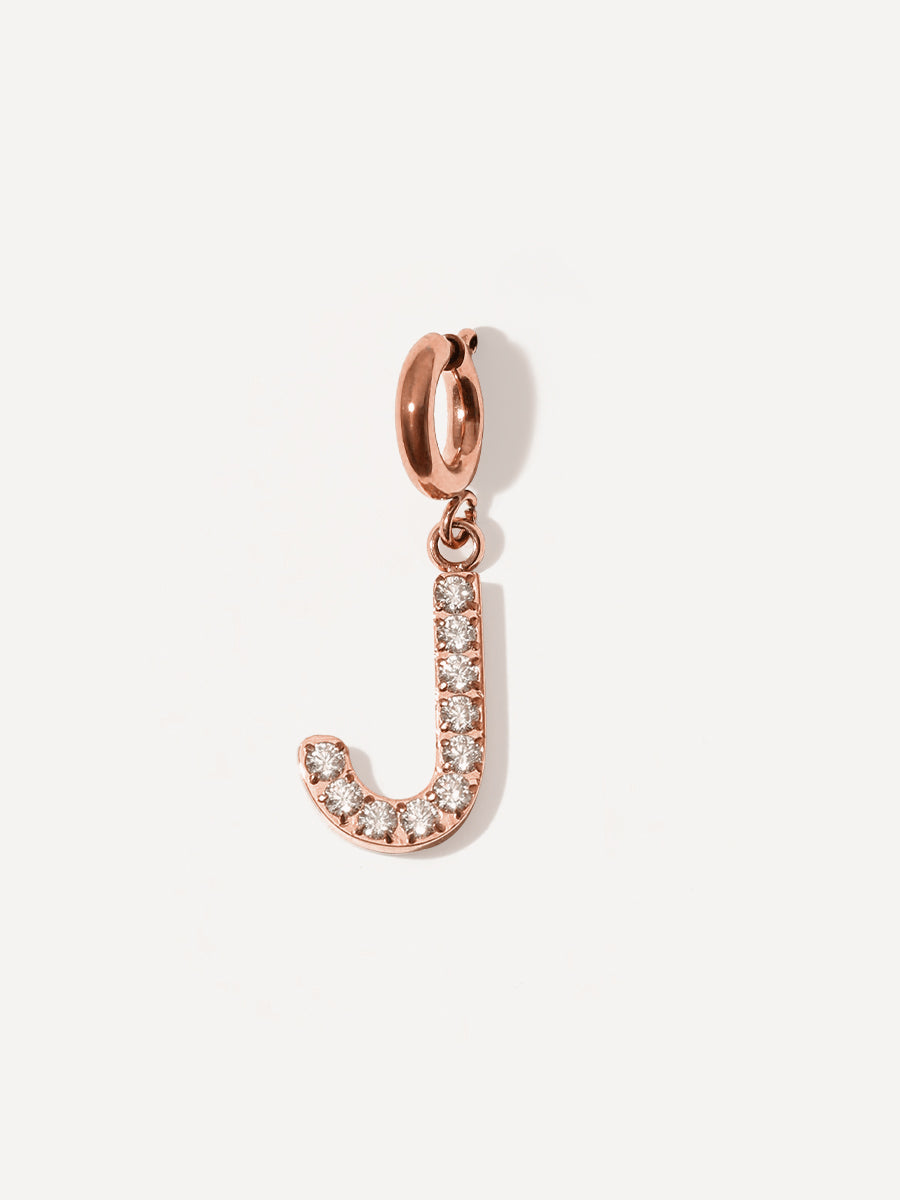 Brilliant Letter Ketten-Charm - J